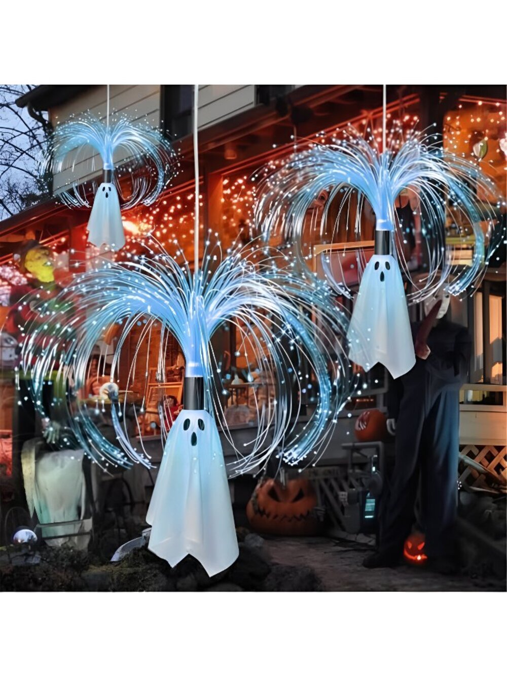 Halloween Decorations Outdoor Cool White Scary Ghost Lights